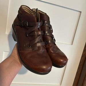 Alegria Indi Brown Leather Ankle booties Size 41